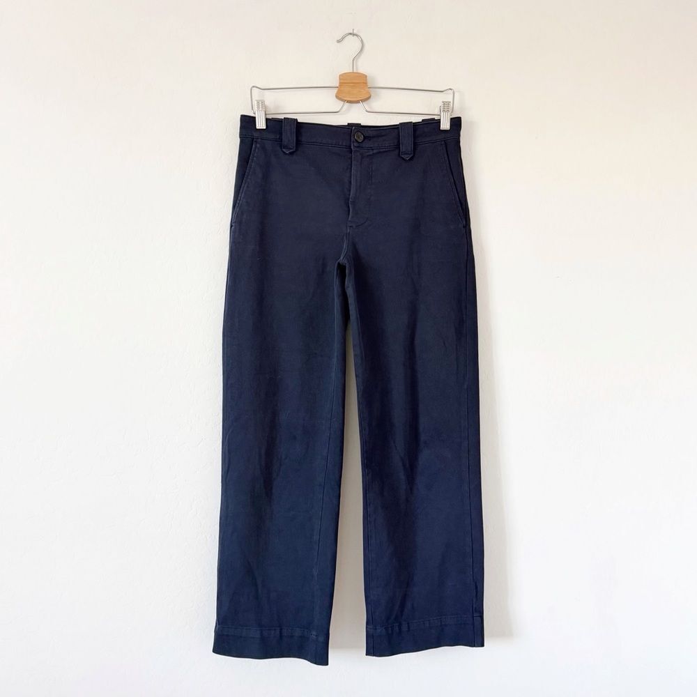 Faherty Coastline Ankle Organic Cotton Blend Chino Pants  in Navy Blue Size 4 - Picture 2 of 10